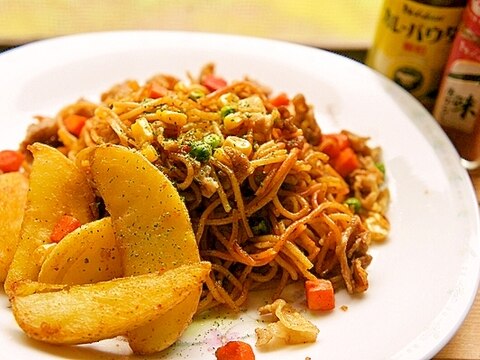 香りも味も溜まんない♪ウマ過ぎ！カレー焼きそば